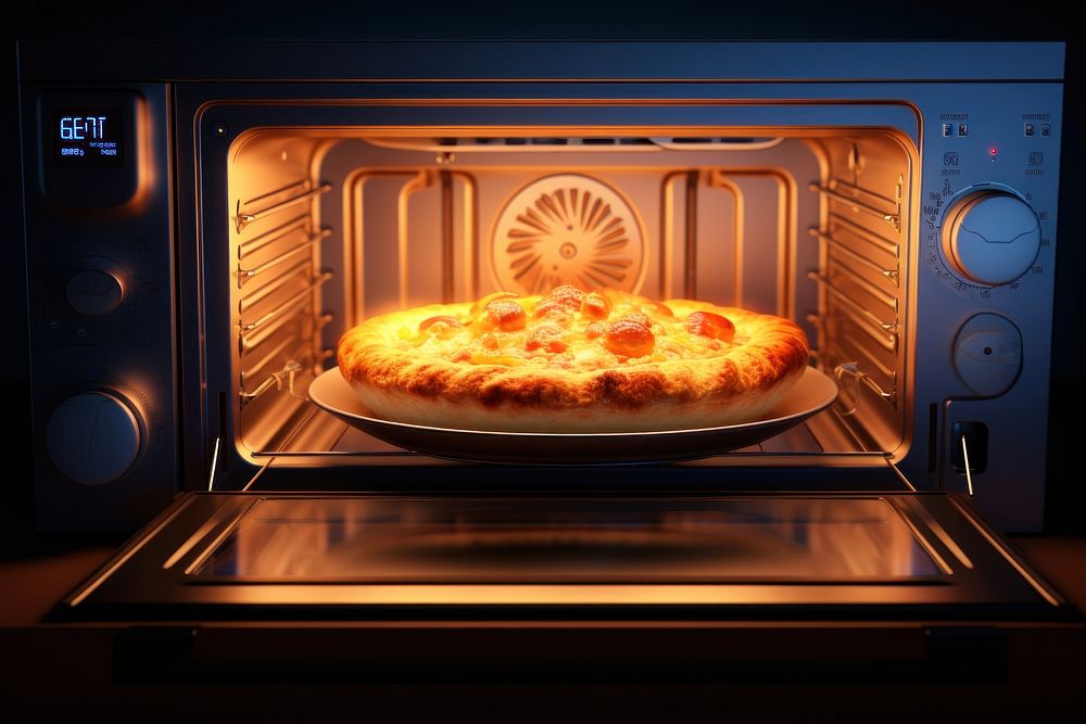 Oven appliance pizza food. AI generated Image by rawpixel.