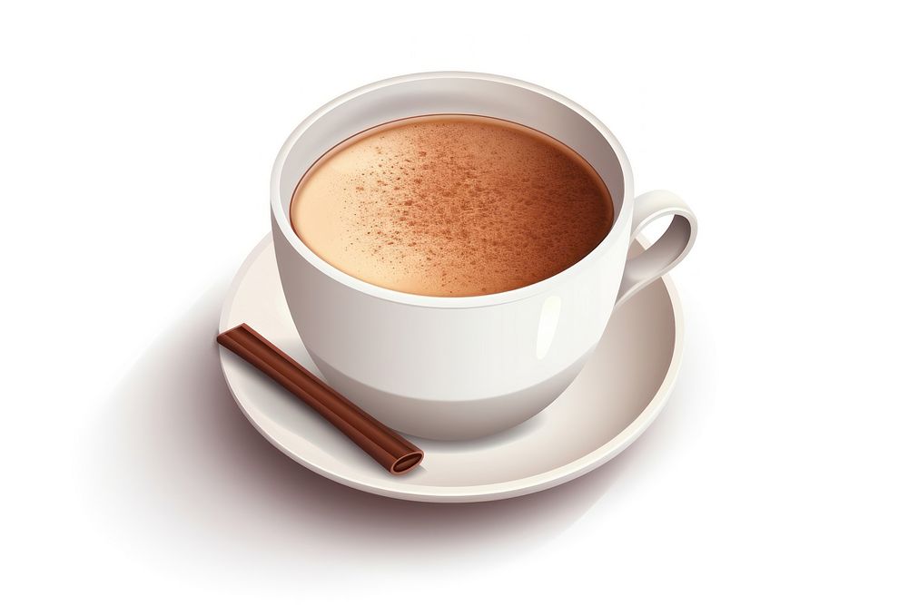 Cup chocolate coffee saucer. AI generated Image by rawpixel.
