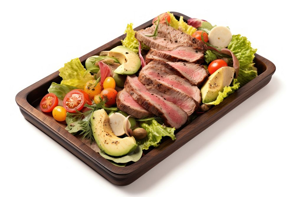 Meat food vegetable salad. AI generated Image by rawpixel.