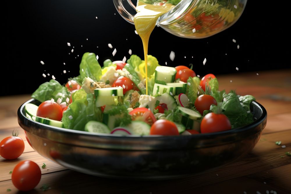 Food vegetable salad refreshment. AI generated Image by rawpixel.