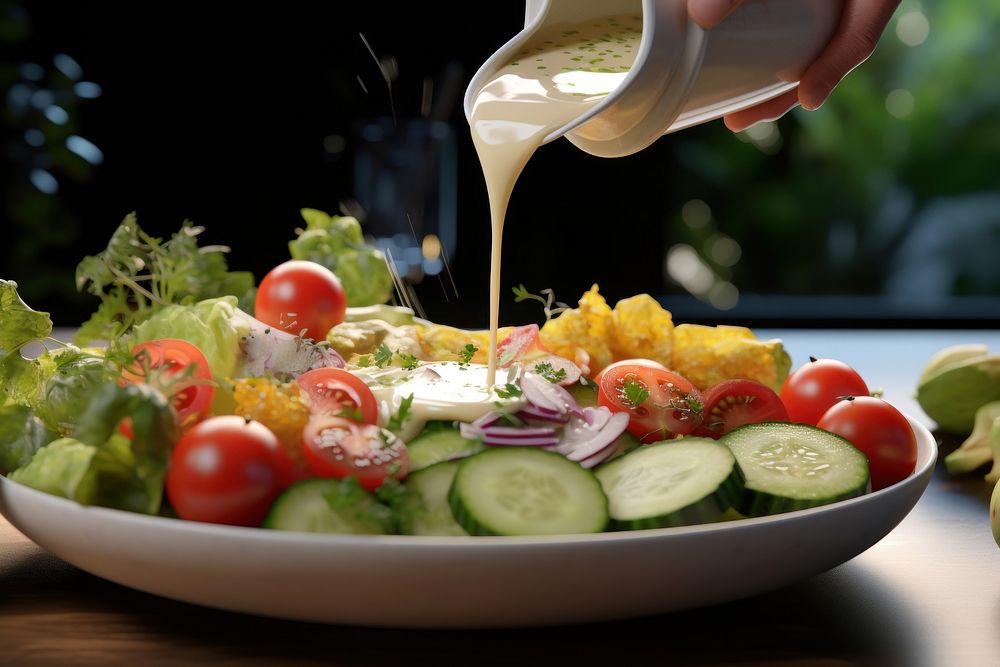 Food vegetable person salad. AI generated Image by rawpixel.