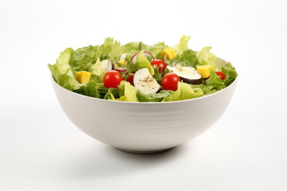 Vegetable salad bowl lettuce. AI generated Image by rawpixel.