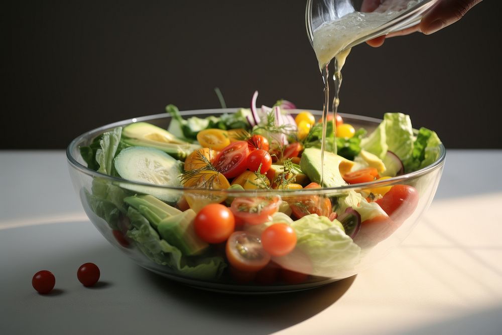 Food vegetable person salad. AI generated Image by rawpixel.