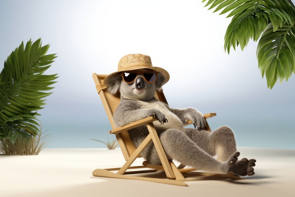 Summer mammal animal chair. AI generated Image by rawpixel.