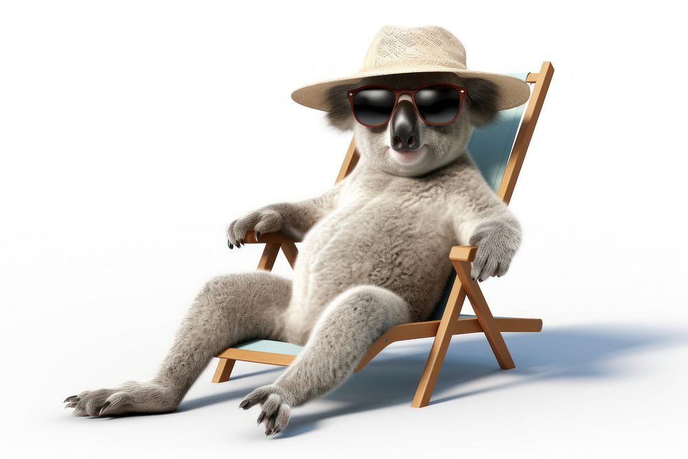 Sunglasses mammal animal chair. AI generated Image by rawpixel.