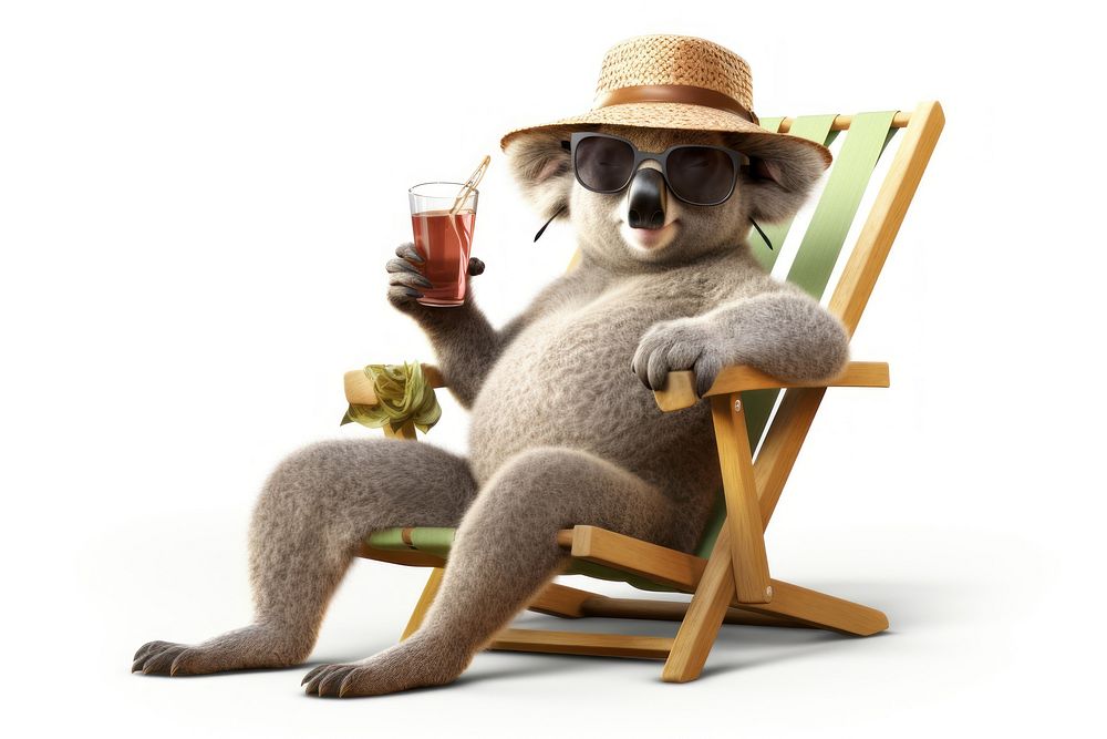 Drink glasses mammal summer. AI generated Image by rawpixel.