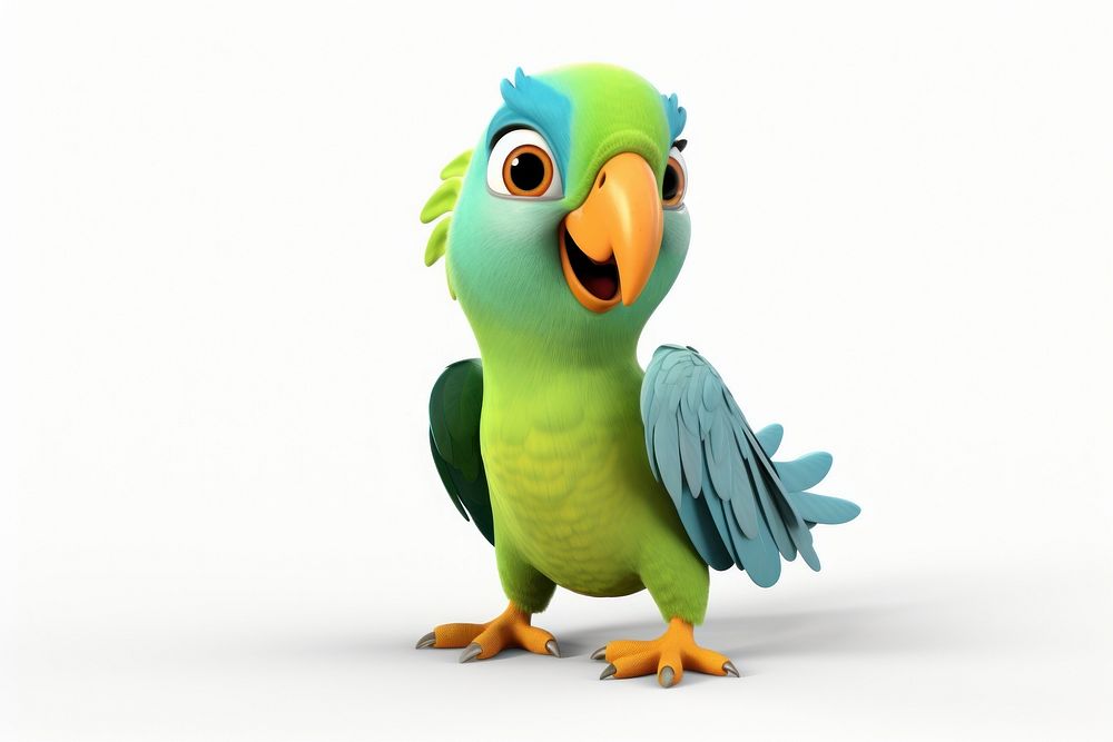 Parrot cartoon animal bird. 