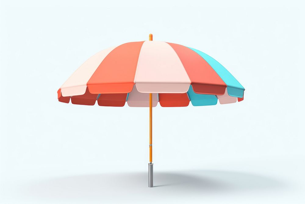 Umbrella summer white background beach umbrella. AI generated Image by rawpixel.