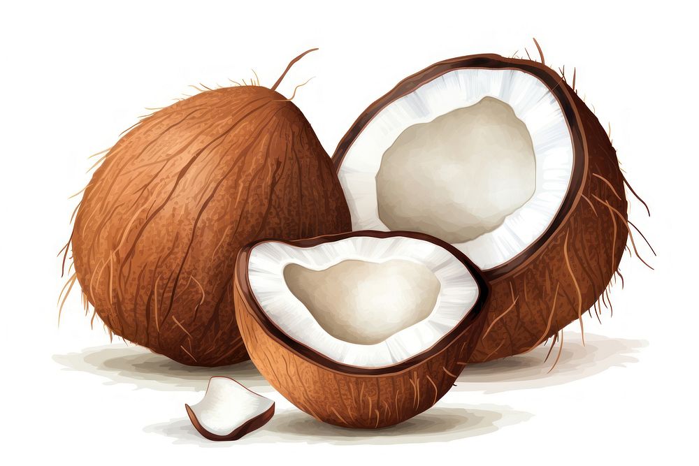 Coconut food freshness chestnut. AI generated Image by rawpixel.