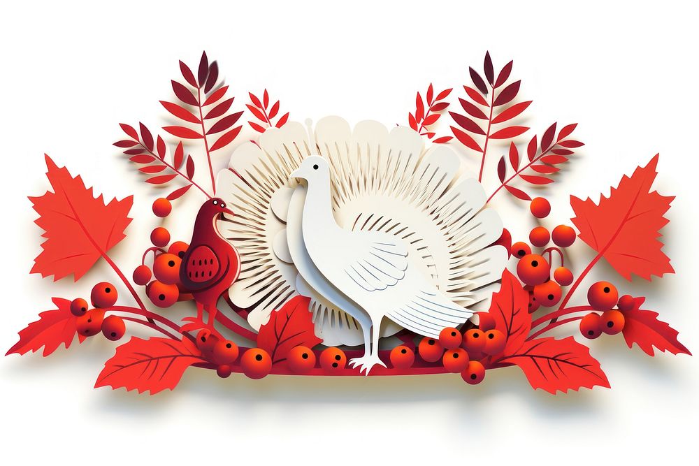Thanksgiving plant bird leaf. AI generated Image by rawpixel.