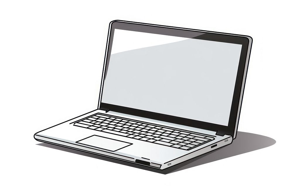 Laptop computer white background portability. AI generated Image by rawpixel.