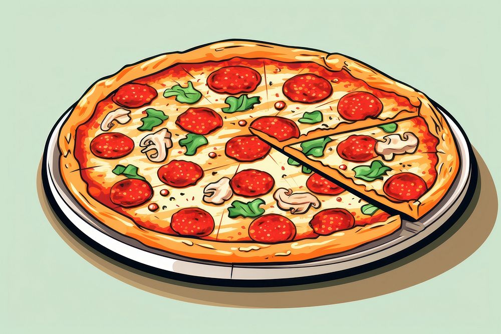 Pizza food meal pepperoni. 