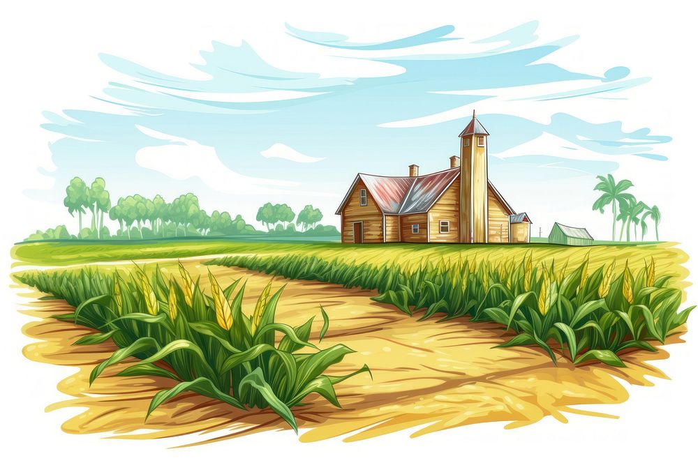 Farm architecture agriculture landscape. 