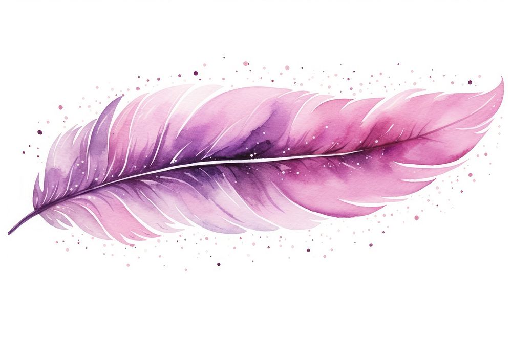 Purple feather pattern drawing. AI generated Image by rawpixel.