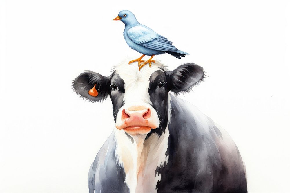Cow livestock cartoon animal. AI generated Image by rawpixel.