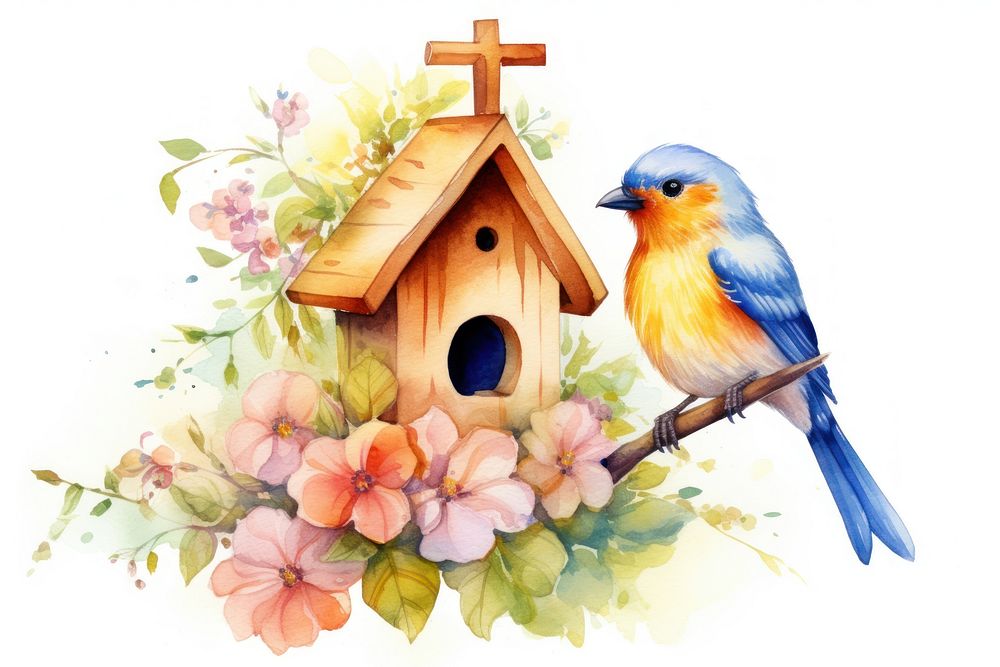 Bird flower catholicism creativity. AI generated Image by rawpixel.