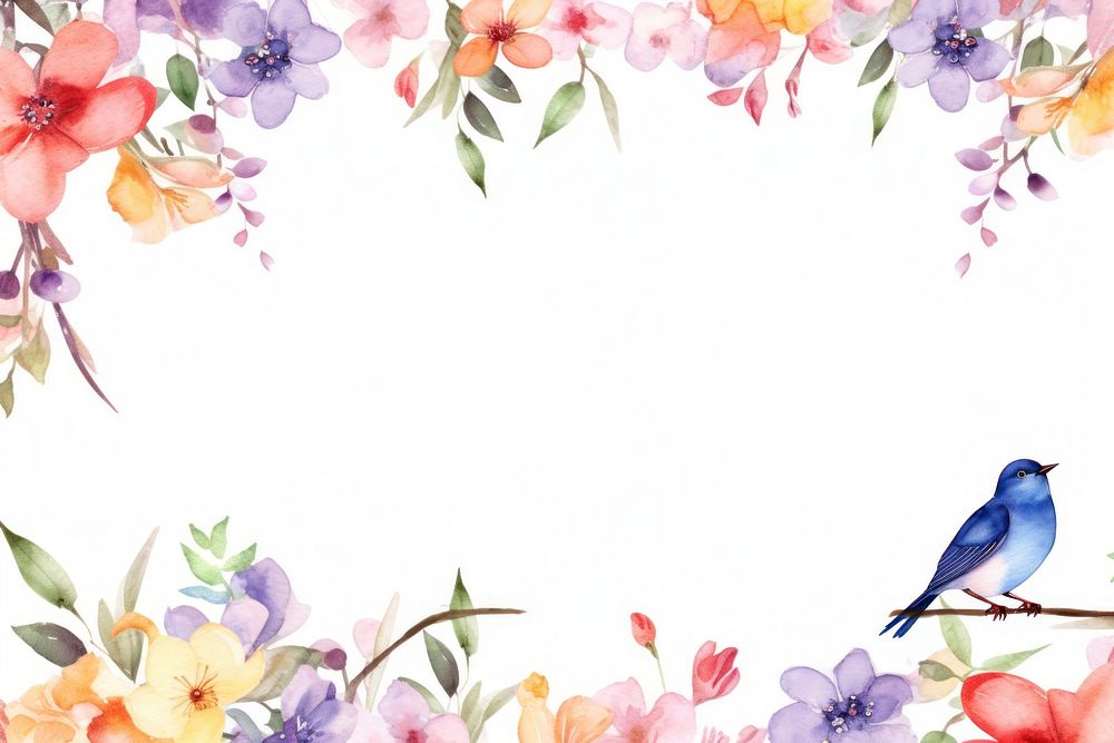 Bird backgrounds pattern flower. 