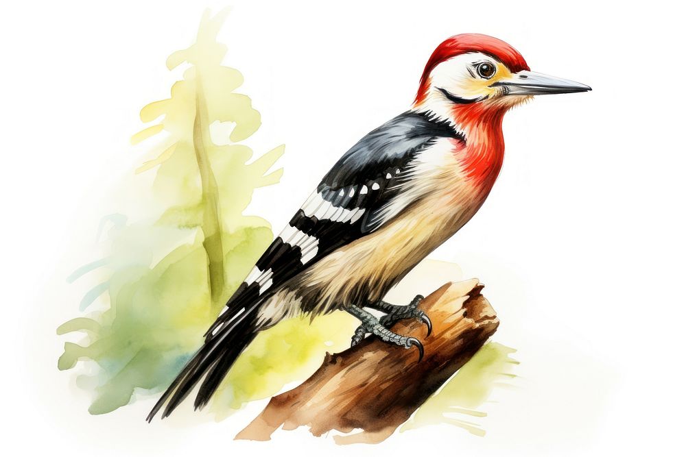 Woodpecker cartoon animal bird. 