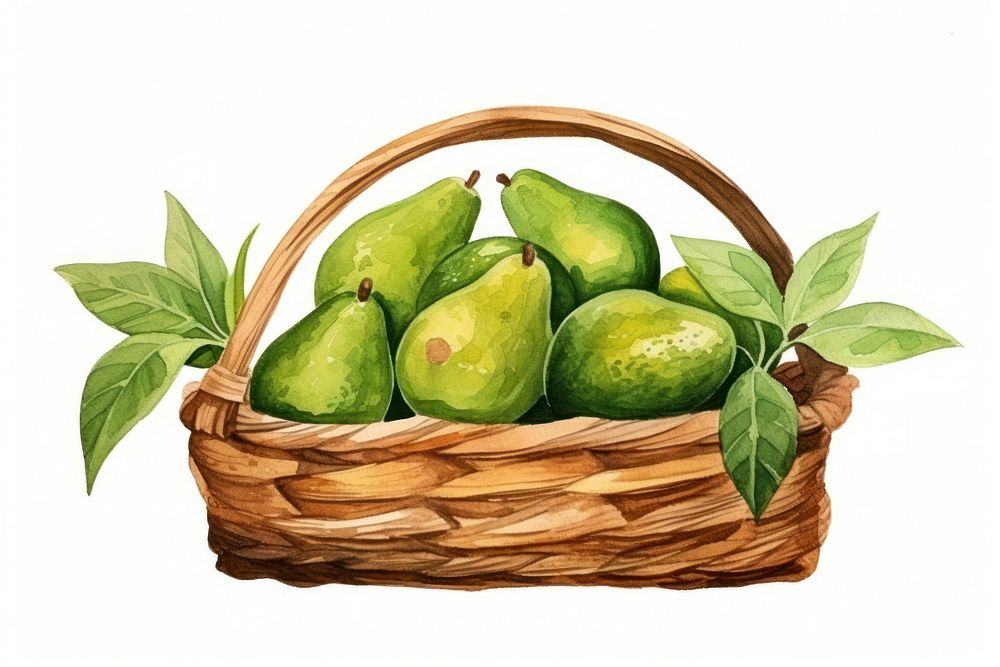 Basket fruit plant food. AI generated Image by rawpixel.