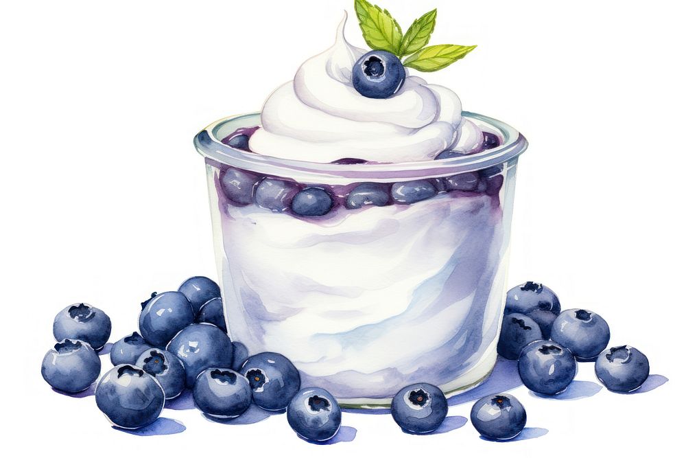 Blueberry dessert fruit plant. AI generated Image by rawpixel.