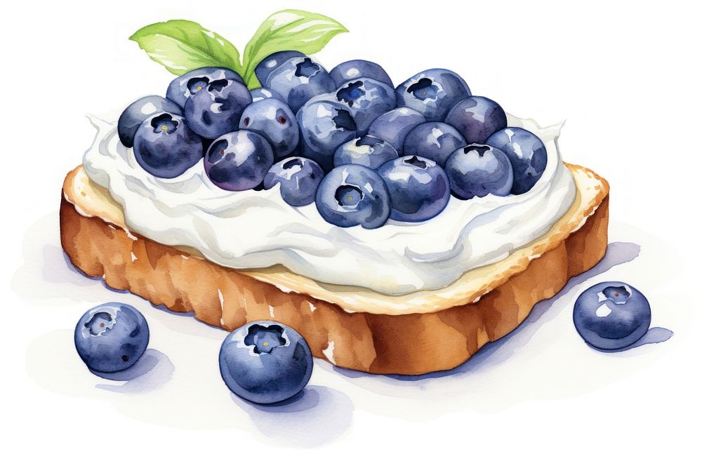 Blueberry dessert fruit cream. AI generated Image by rawpixel.