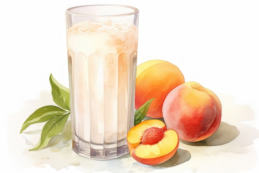 Peach food fruit drink. AI generated Image by rawpixel.