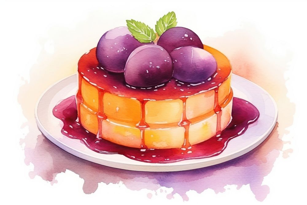 Dessert fruit plate food. AI generated Image by rawpixel.
