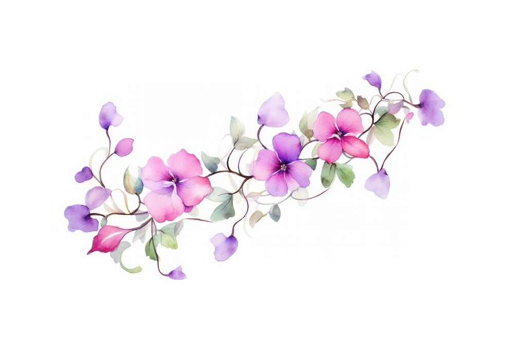 Flower blossom plant white background. AI generated Image by rawpixel.