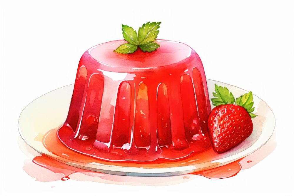 Strawberry dessert fruit jelly. AI generated Image by rawpixel.