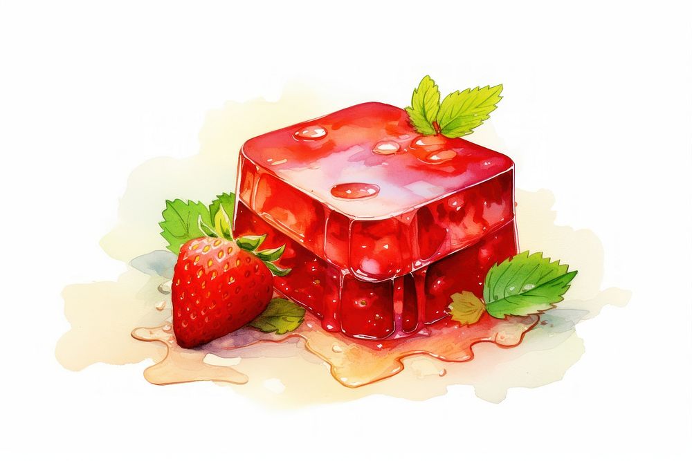 Strawberry fruit plant jelly. AI generated Image by rawpixel.
