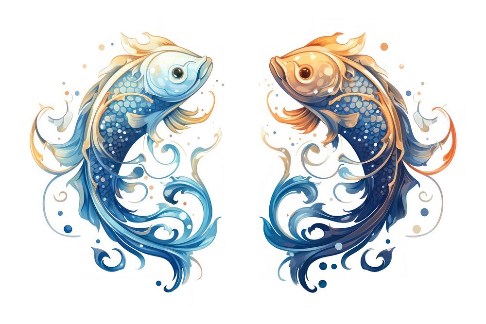 Animal fish white background creativity. AI generated Image by rawpixel.