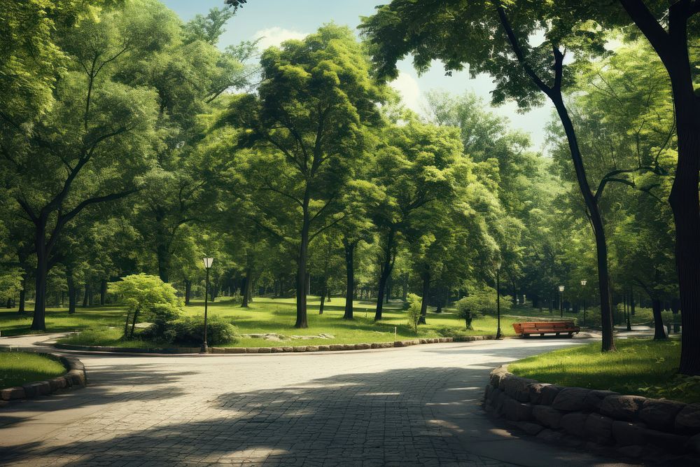 Tree park architecture landscape. AI generated Image by rawpixel.