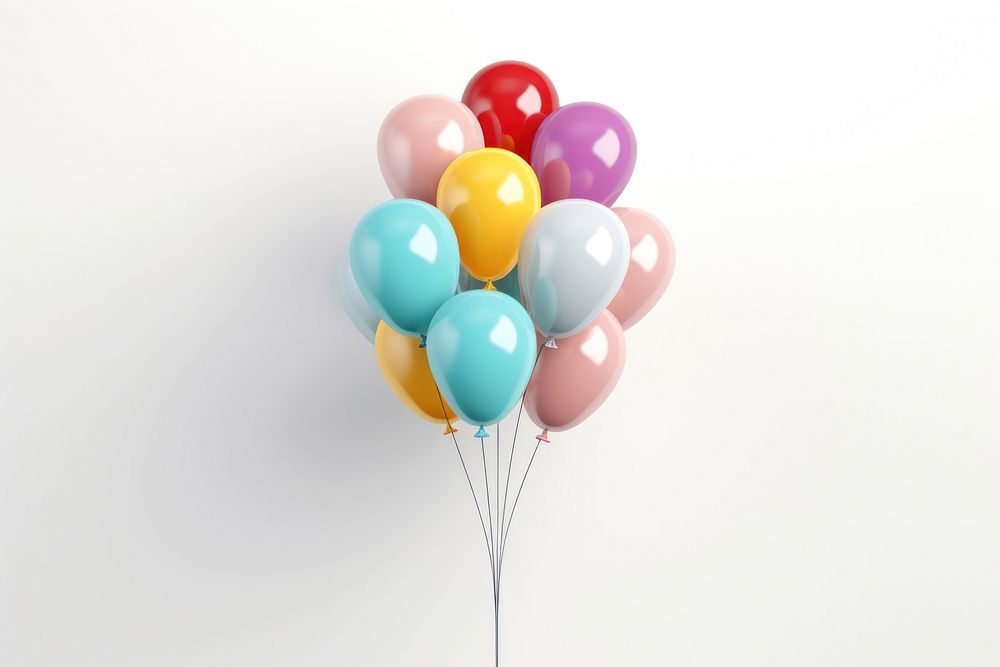 Balloon birthday white background anniversary. AI generated Image by rawpixel.