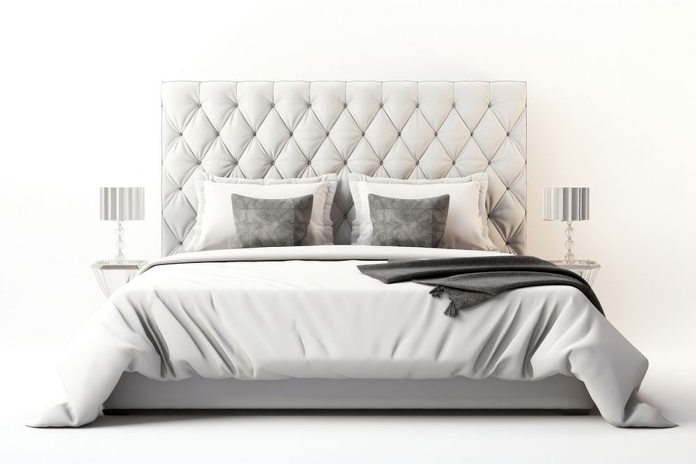 Bedroom furniture cushion pillow. AI generated Image by rawpixel.