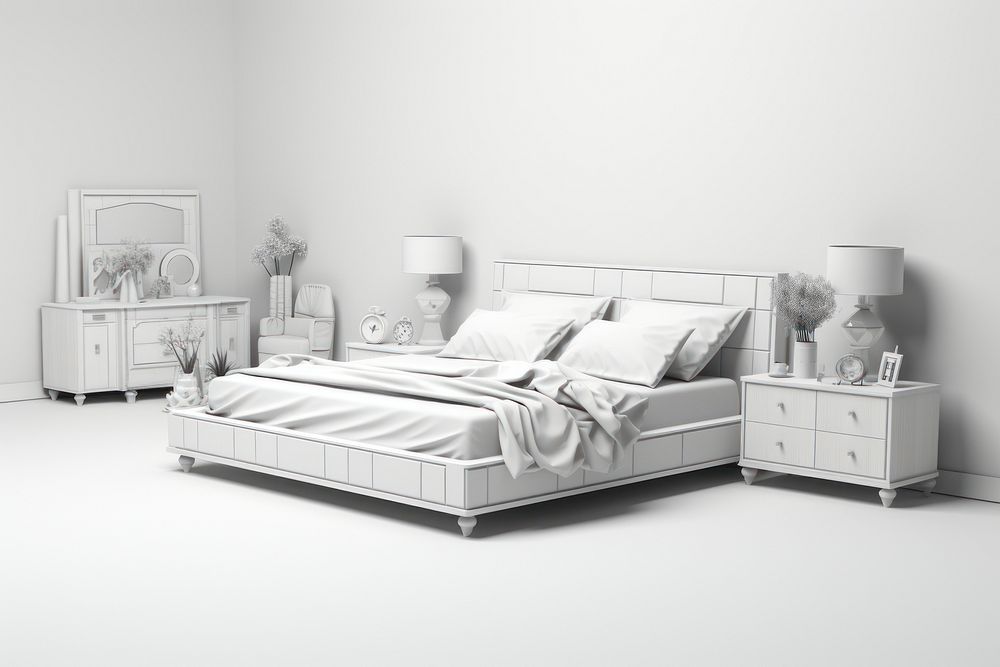 Bedroom furniture white architecture.