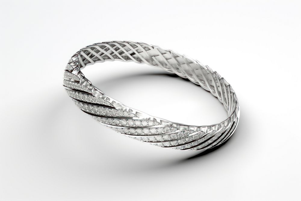 Bracelet platinum jewelry diamond. AI generated Image by rawpixel.
