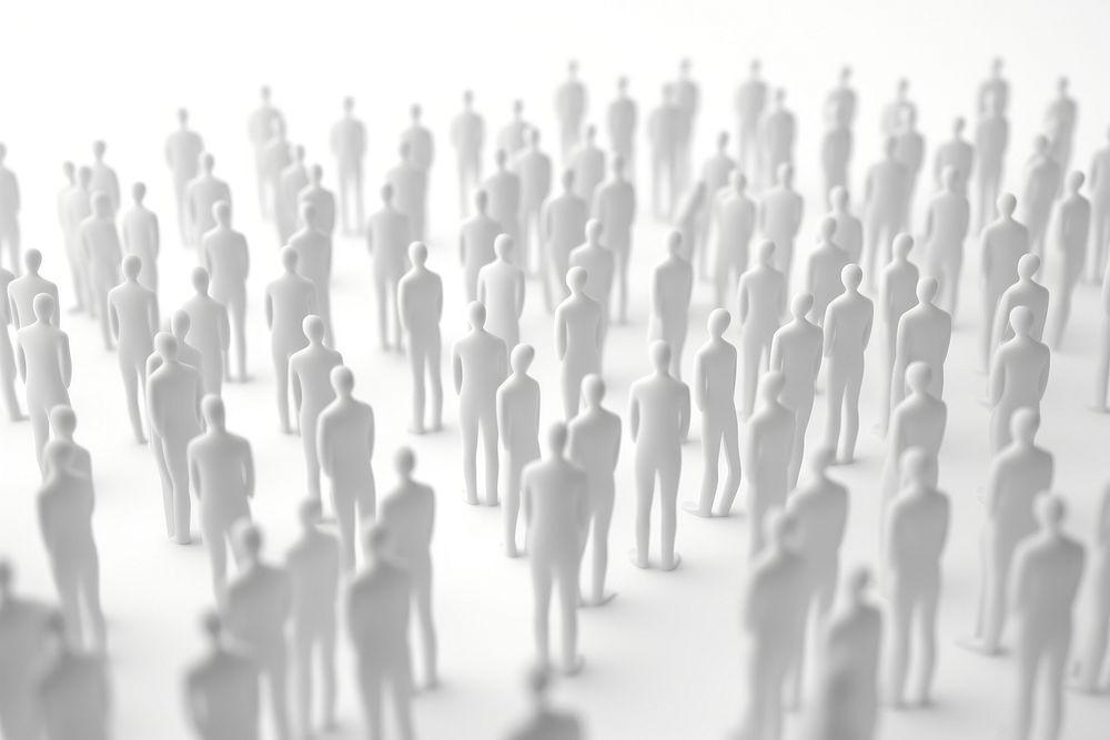 Backgrounds white crowd monochrome. AI generated Image by rawpixel.