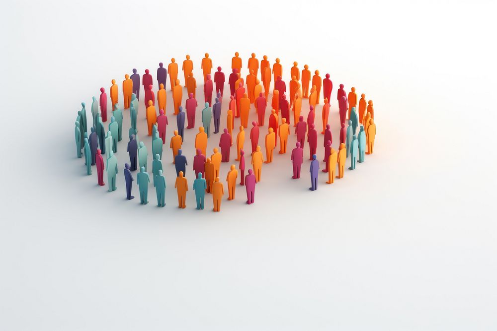 Togetherness circle person shape. AI generated Image by rawpixel.