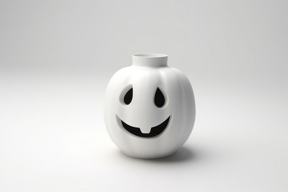 Porcelain halloween white vase. 