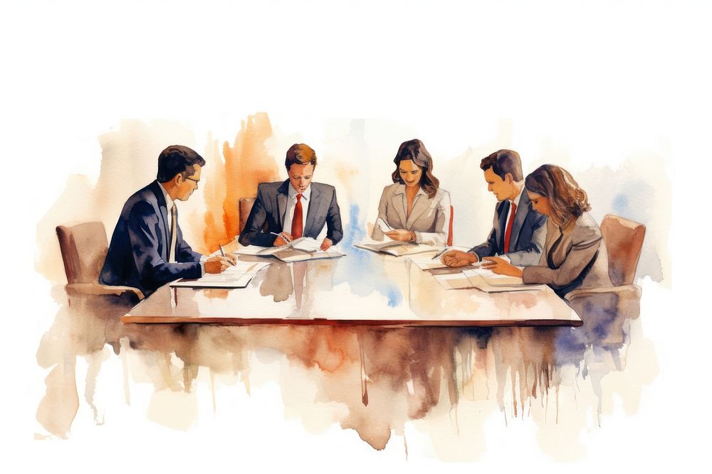 Conversation meeting table adult. AI generated Image by rawpixel.