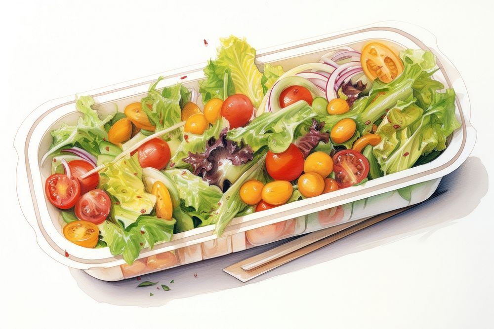 Salad food vegetable lunch. AI generated Image by rawpixel.
