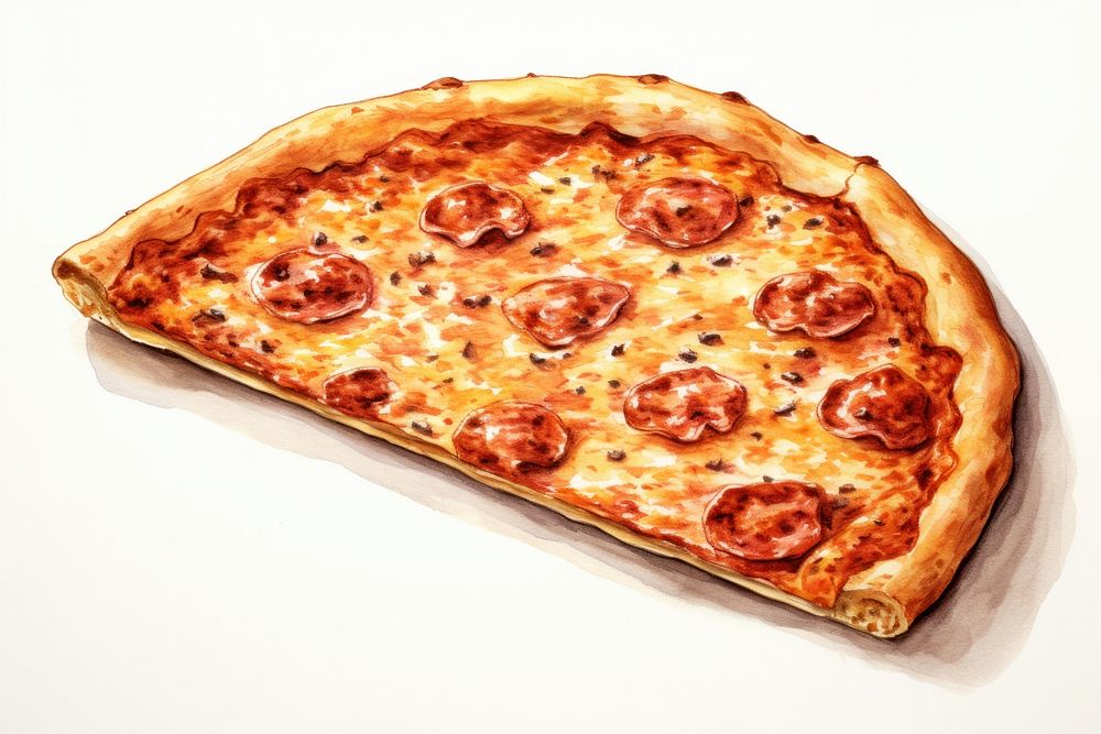 Pizza food white background zwiebelkuchen. AI generated Image by rawpixel.