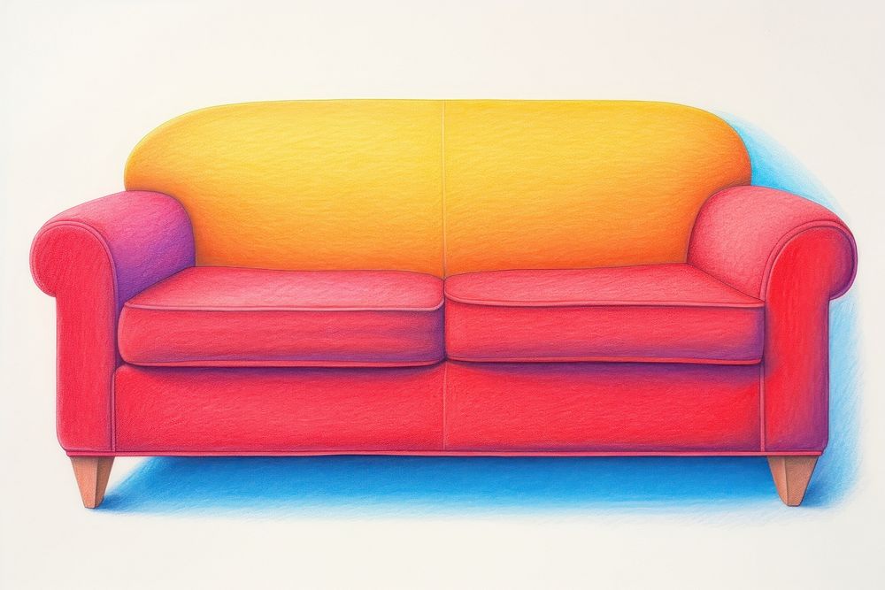 Furniture sofa red comfortable. AI generated Image by rawpixel.