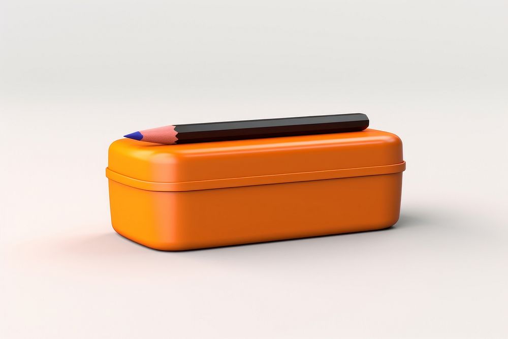 Pencil box white background pencil box. AI generated Image by rawpixel.