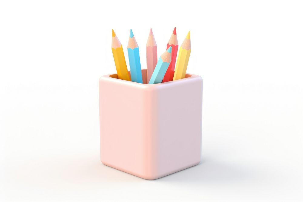 Pencil white background creativity education. AI generated Image by rawpixel.