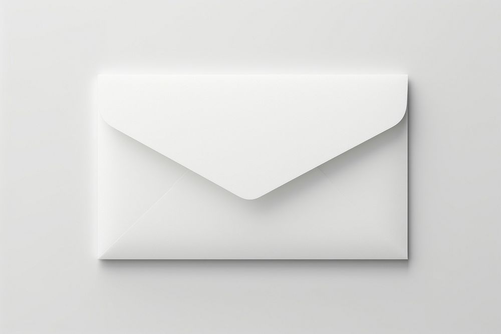 Envelope white white background letterbox. 