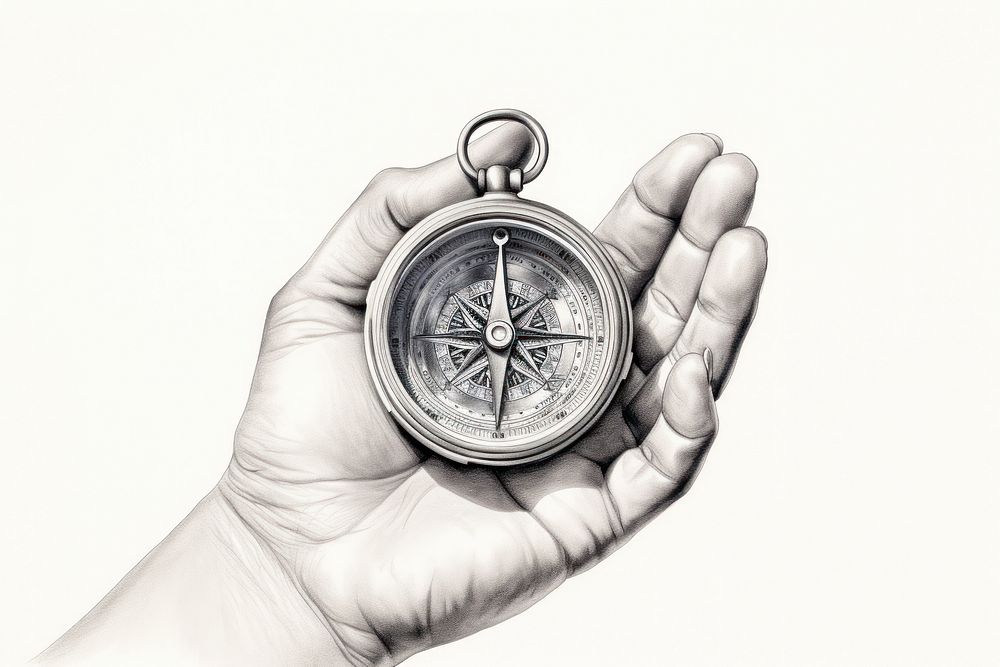 Holding drawing compass hand. AI generated Image by rawpixel.