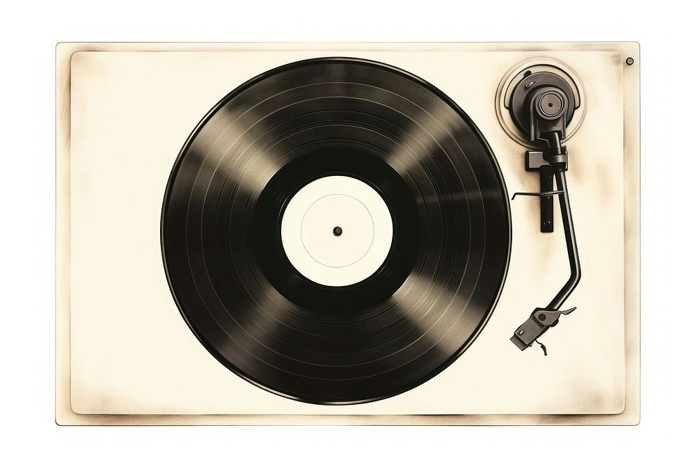 Gramophone record white background electronics. AI generated Image by rawpixel.