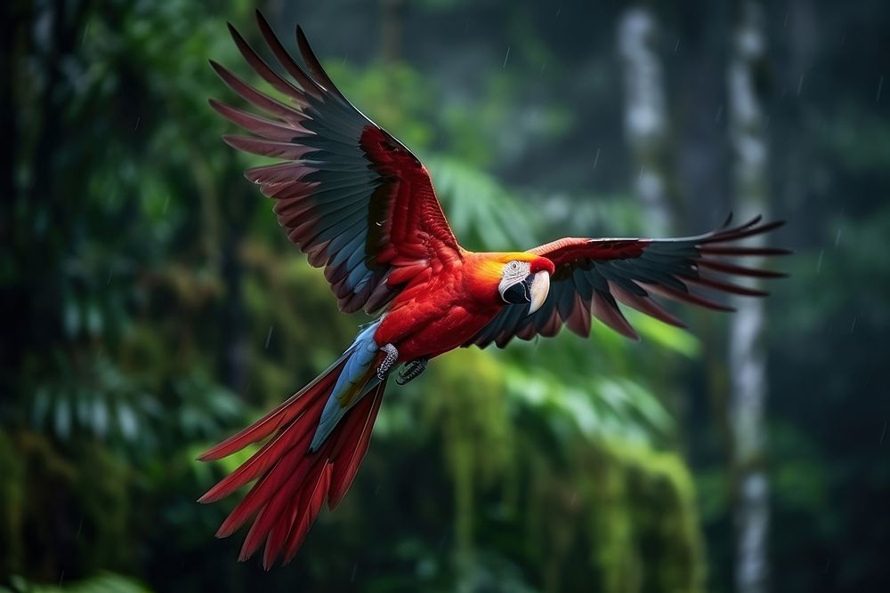 Parrot bird wildlife animal. AI generated Image by rawpixel.