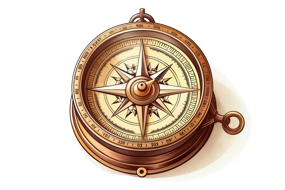 Compass white background wristwatch accuracy. AI generated Image by rawpixel.